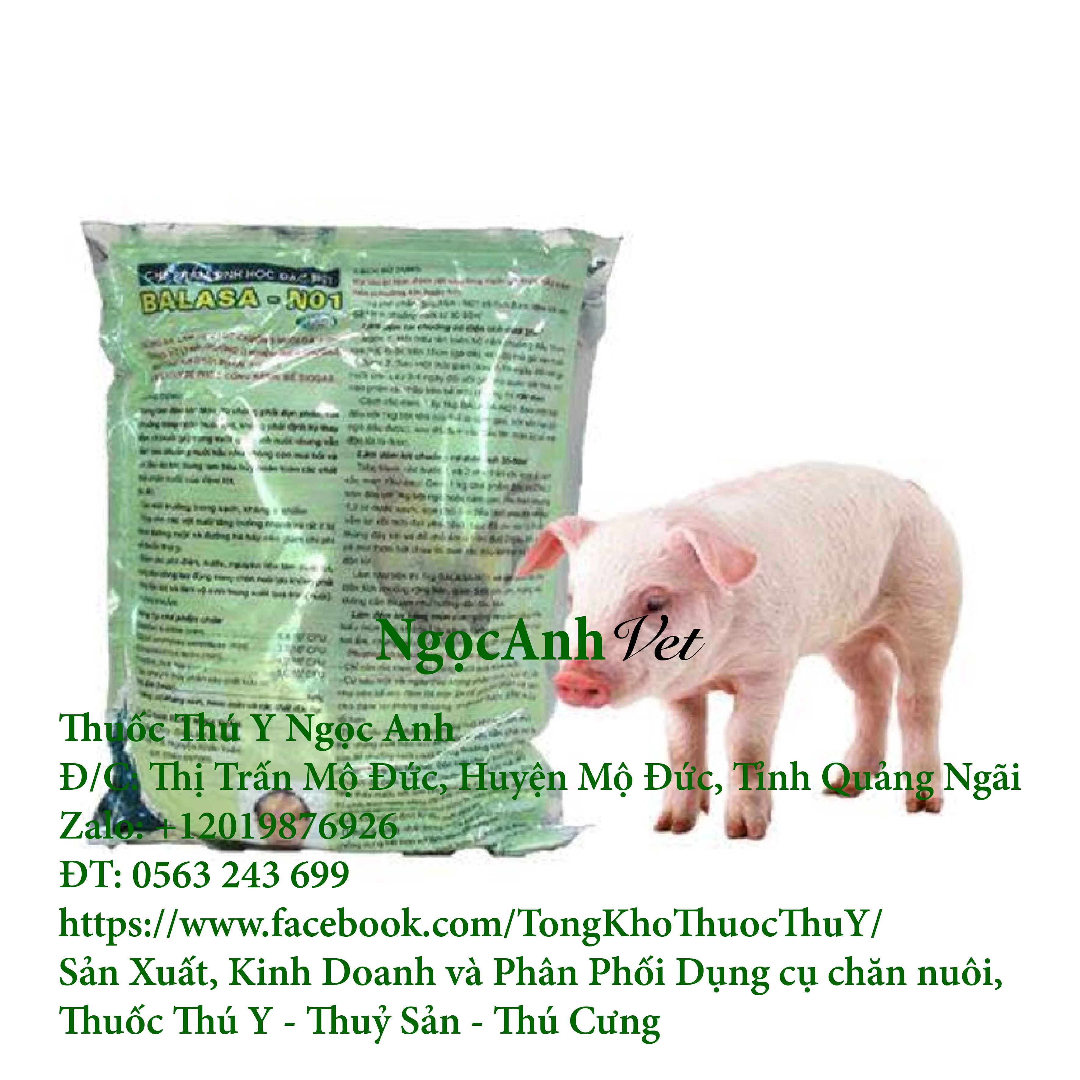 BALASA - MEN RẮC KHÔ PHÂN, KHỬ MÙI HÔI CHUỒNG - 1kg