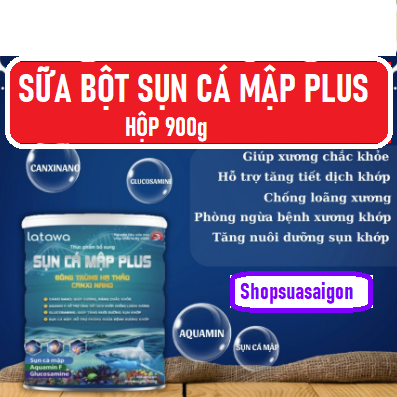 [Chính hãng; Hộp 900g; Date 2027] Sữa bôt Sụn cá mập Plus Đông Trùng Hạ Thảo Canxi Nano.