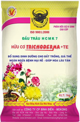 [HCM]Phân bón đầu trâu vi sinh cao cấp hữu cơ Trichoderma TE gói 1kg