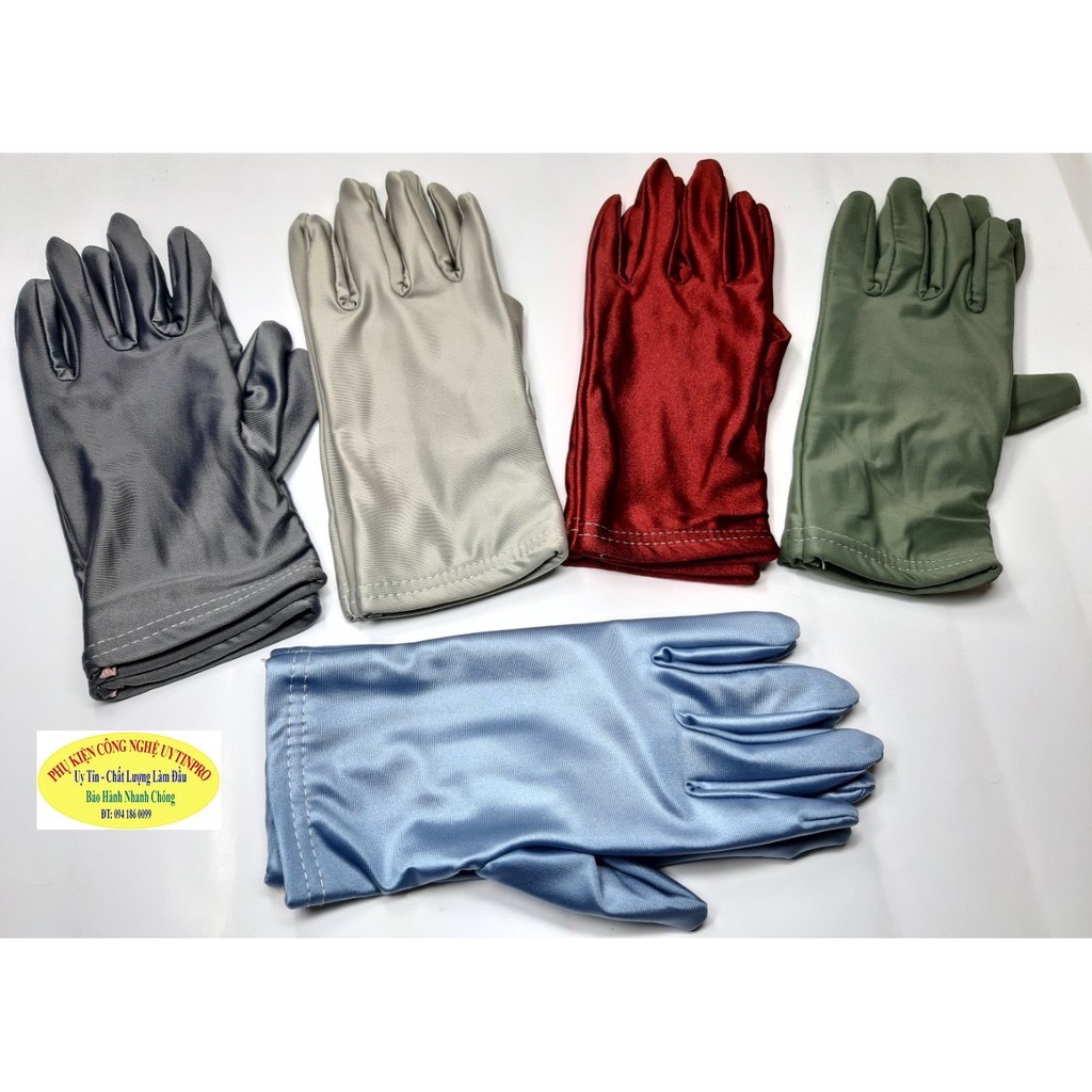 Găng tay chống nắng nữ 2 lớp dày dặn chất liệu thun mát co dãn 4 chiều