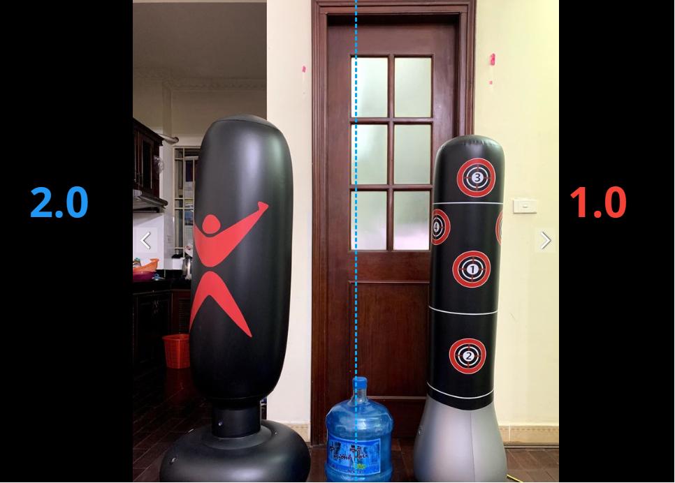 TRỤ ĐẤM BỐC PHẢN XẠ 2.0 LỚN (ĐEN) - WorldMart