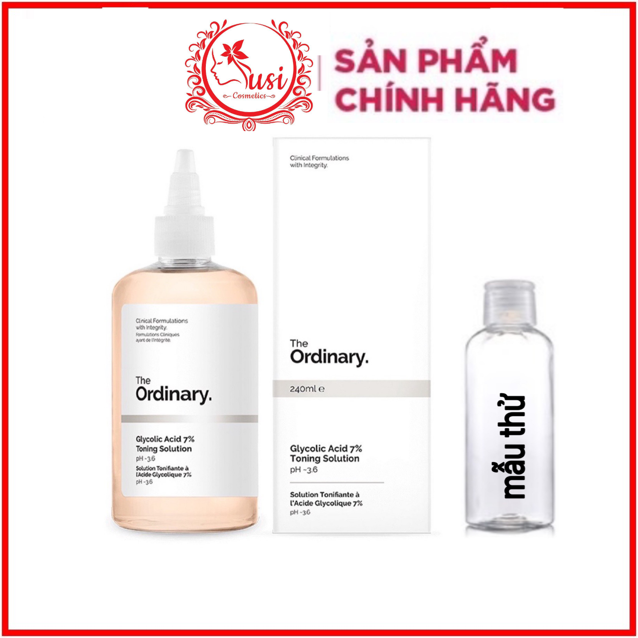 [HCM]Toner tẩy da chết Glycolic Acid 7% Toning Solution The Ordinary 240ml