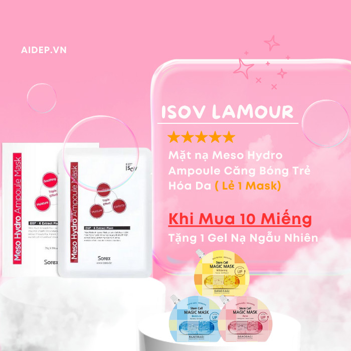 Mặt Nạ Meso Hydro Ampoule Isov căng bóng trẻ hóa da New - Aidep