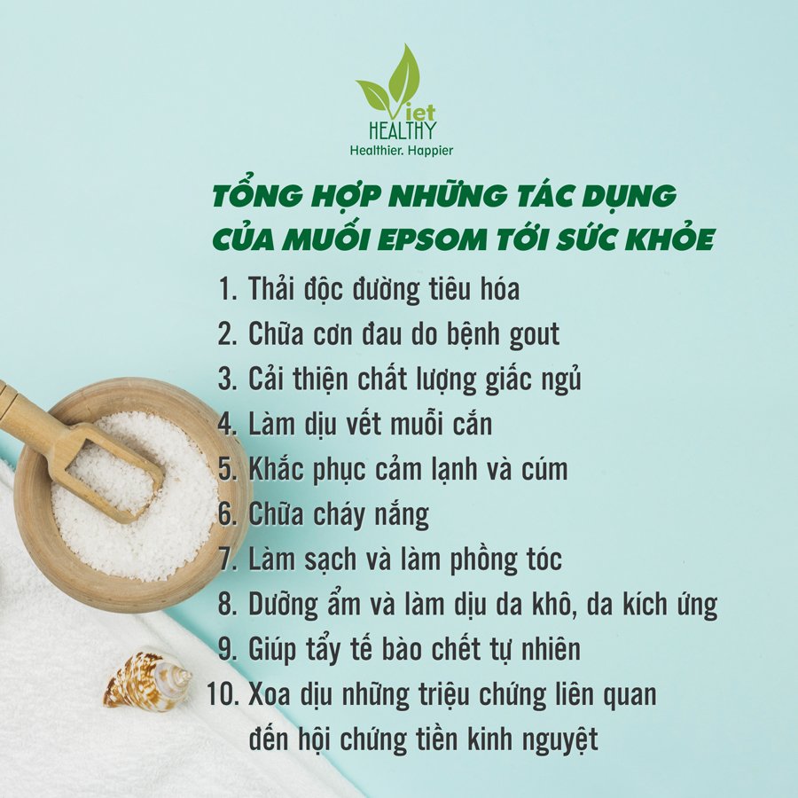 Muối Epsom 200g Viethealthy