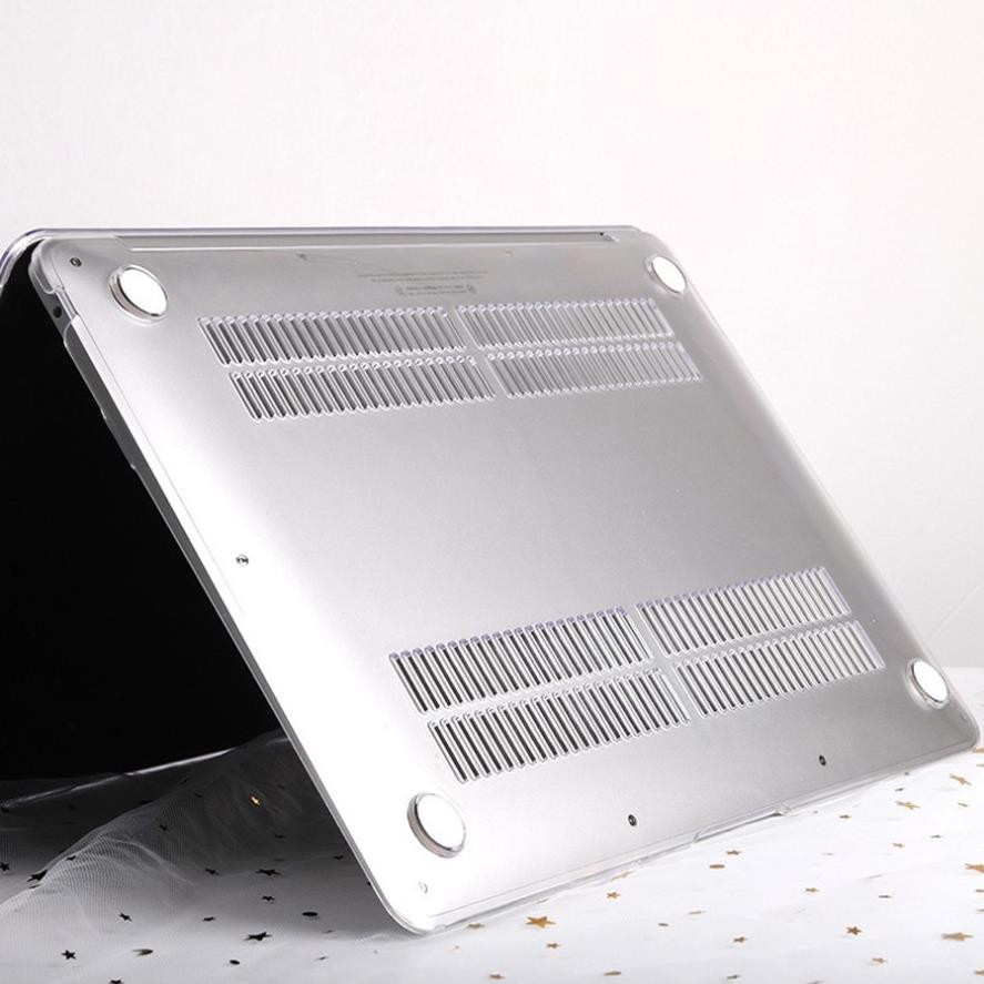 [3-IN-1] Ốp Macbook, Case Macbook Màu Trong Suốt (Tặng Nút Chống Bụi, Kẹp Chống Gẫy Sạc)