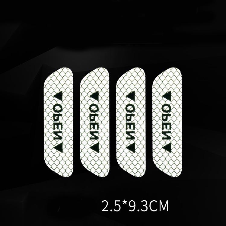 Bộ 4 miếng decal phản quang chữ OPEN dán cửa xe hơi (ô tô)