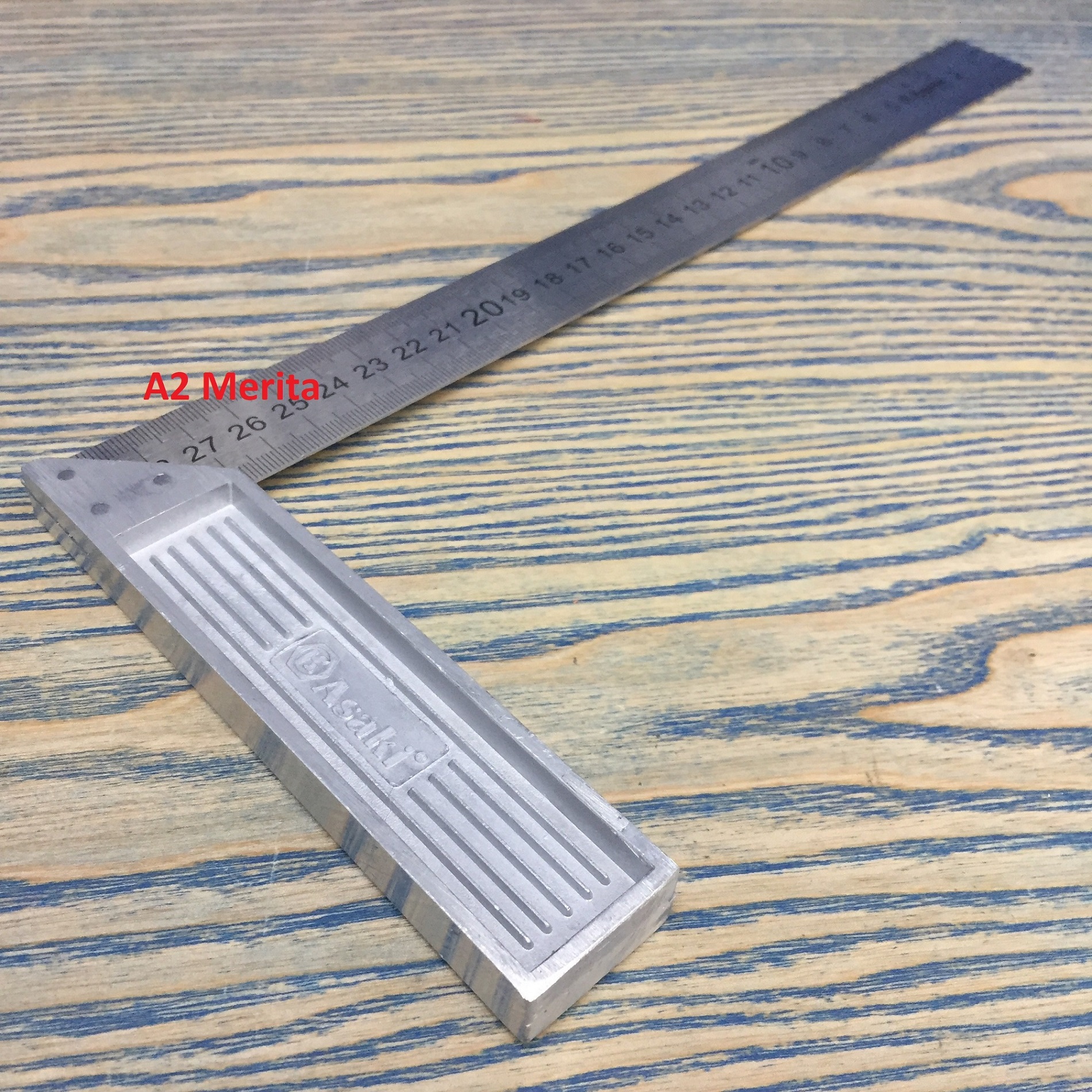 Thước Eke mộc 250mm Asaki AK-2642