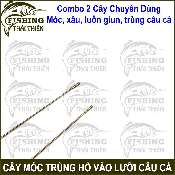 [HCM]Combo 2 Cây Móc Trùng Hổ Giun Vào Lưỡi Câu Cá