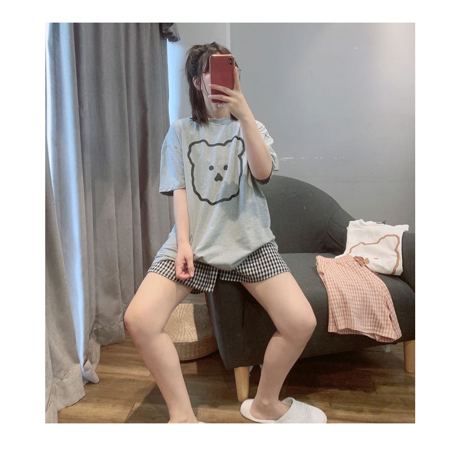 Set đồ mặc nhà nữ hình gấu siêu xinh
