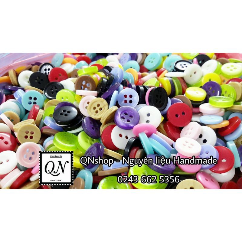 15-20 cúc áo gỗ hình, tim, tròn...