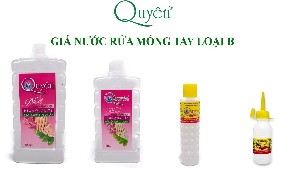 nước rửa móng tay aceton Quyên 500ml tem hồng