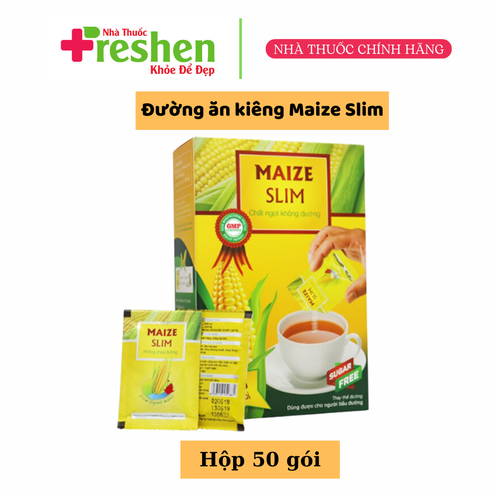 Đường bắp ăn kiêng dành cho người tiểu đường maize slim hộp 50 gói