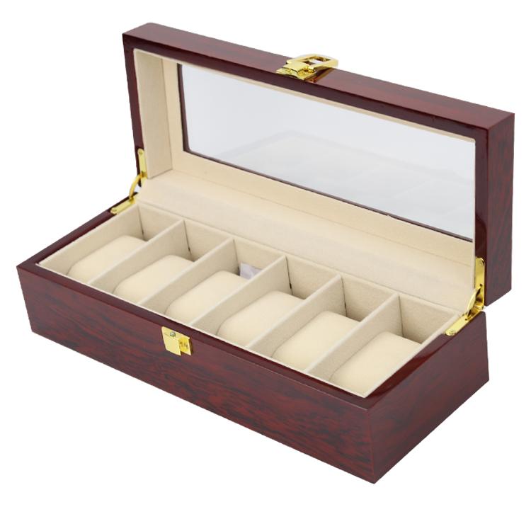 Hộp Đựng Đồng Hồ 6 Ngăn Bằng Gỗ