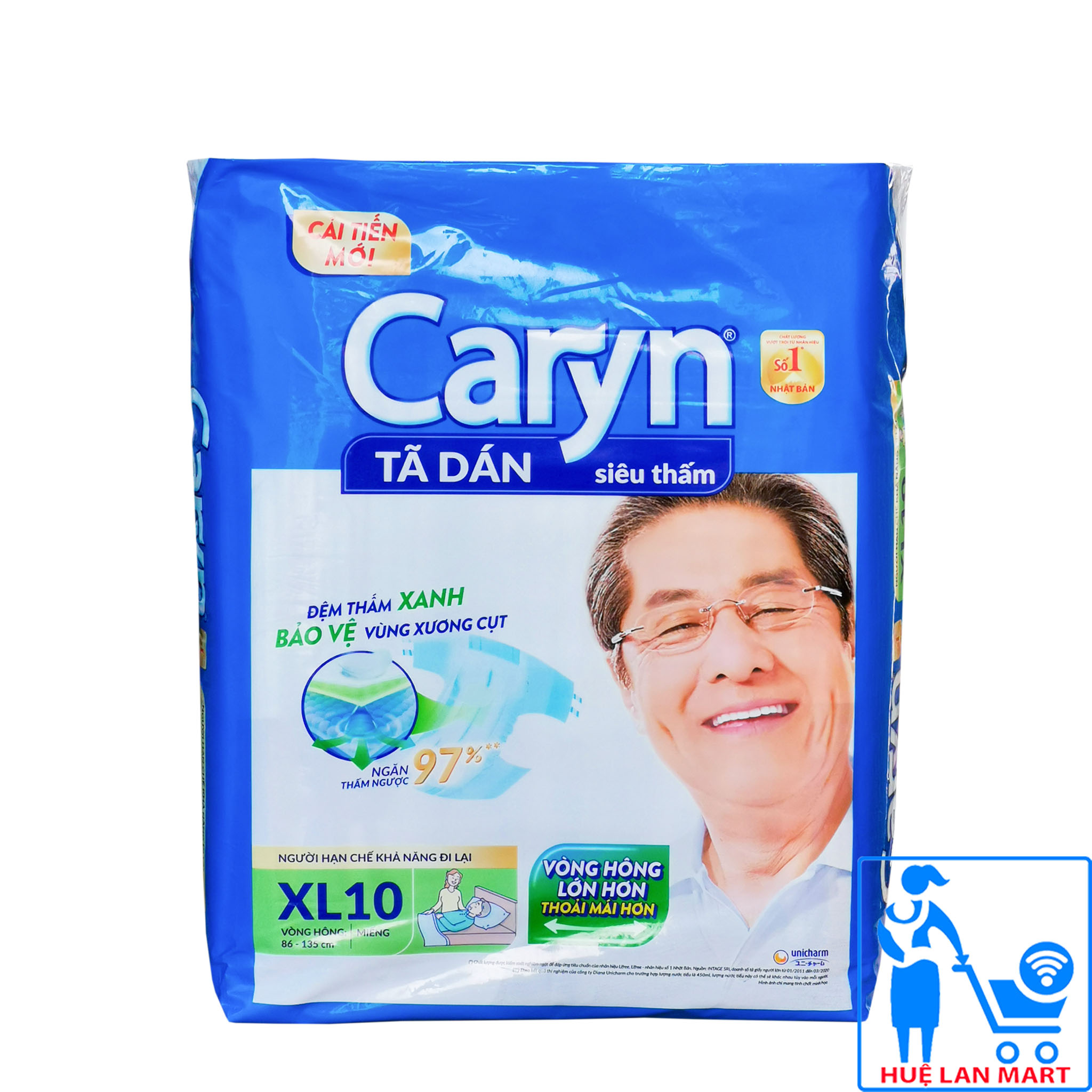 Tã Dán Siêu Thấm Caryn Size M10/L10/XL10
