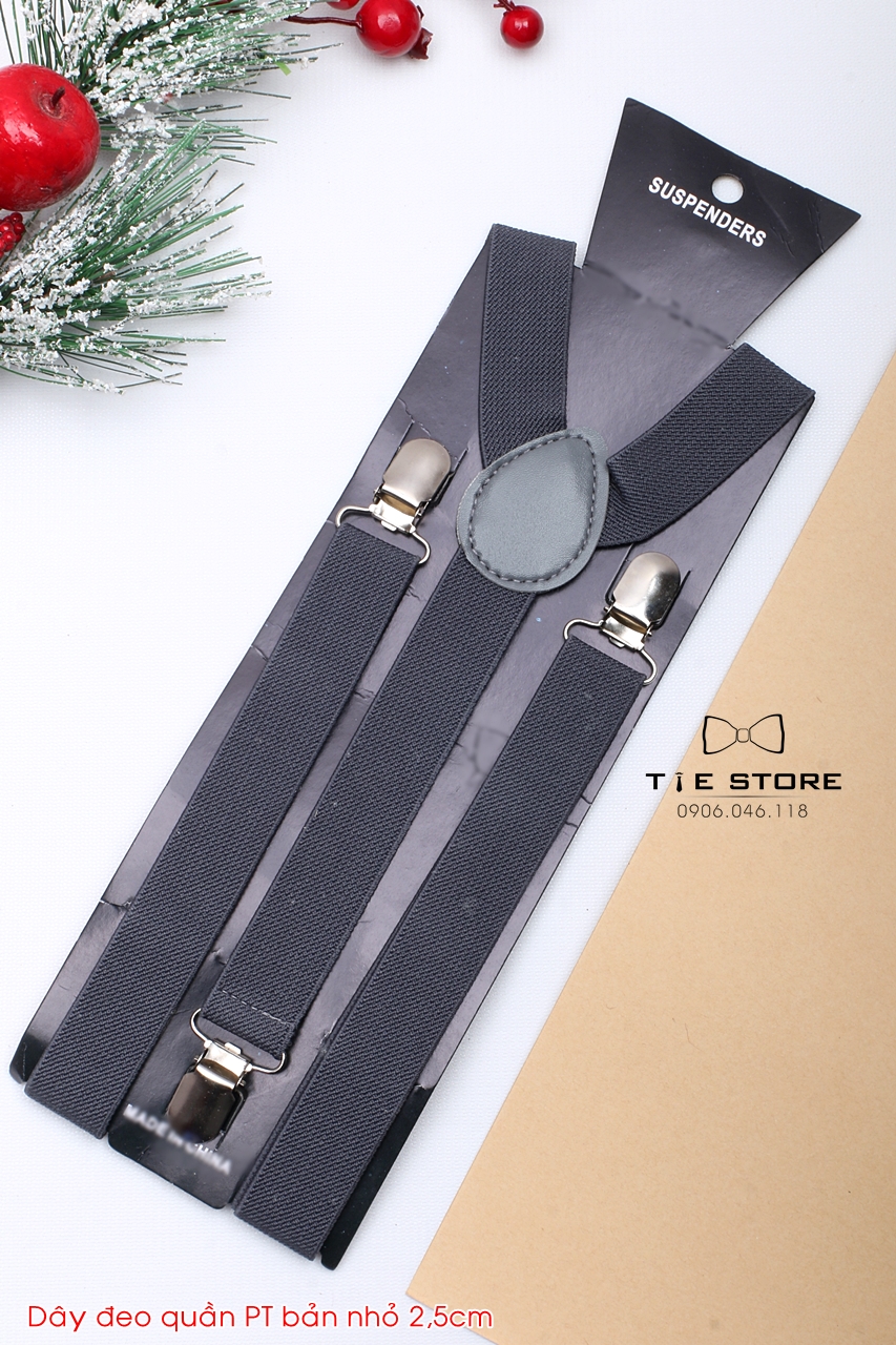 Dây đeo quần nam chữ Y dòng phổ thông, bản nhỏ 2.5cm chất thun co giãn, đai quần sinh viên, kỷ yếu