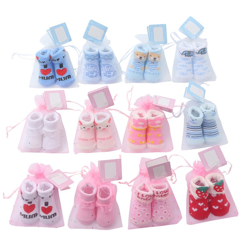 [HCM]Set 2 đôi tất túi lưới cho bé sơ sinh