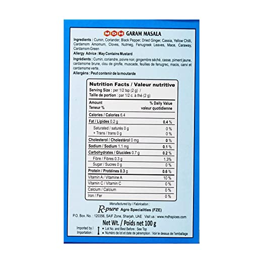 MDH Garam Masala - Bột gia vị MDH garam masala (100g)