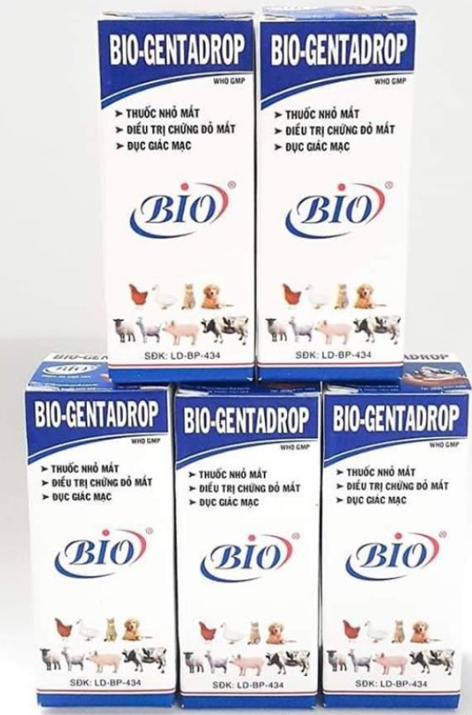 Nhỏ mắt chó mèo BIO Gentadrop (chai 10ml)