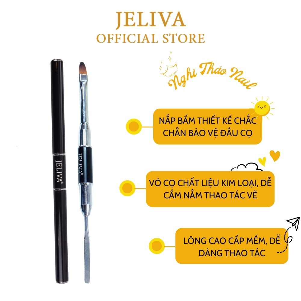 Cọ đắp gel đa năng JELIVA 2 đầu