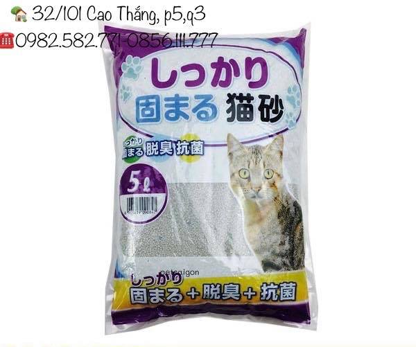 Cát Vệ Sinh Nhật Bản Cat Litter Kitty Pet  5L Dành Cho Mèo