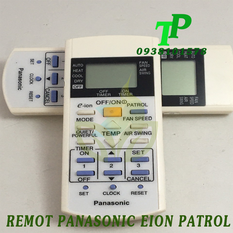 Điều Khiển Máy Lạnh, Remote Điều Hòa Panasonic Eion Patrol 2C (Tặng kèm Pin)