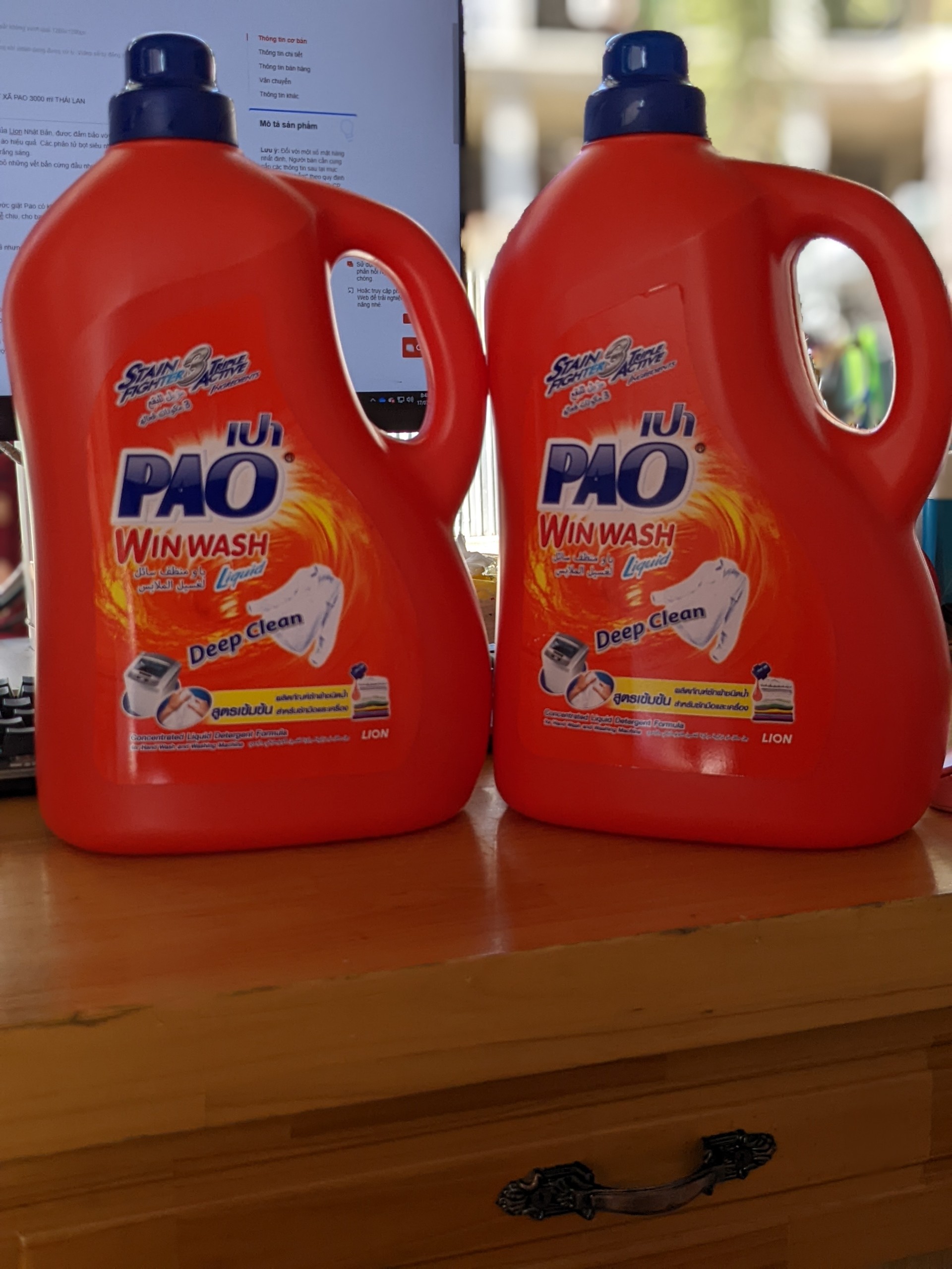 [ CAM KẾT HÀNG CHÍNH HÃNG ] NƯỚC GIẶT XÃ PAO 3000 ml THÁI LAN
