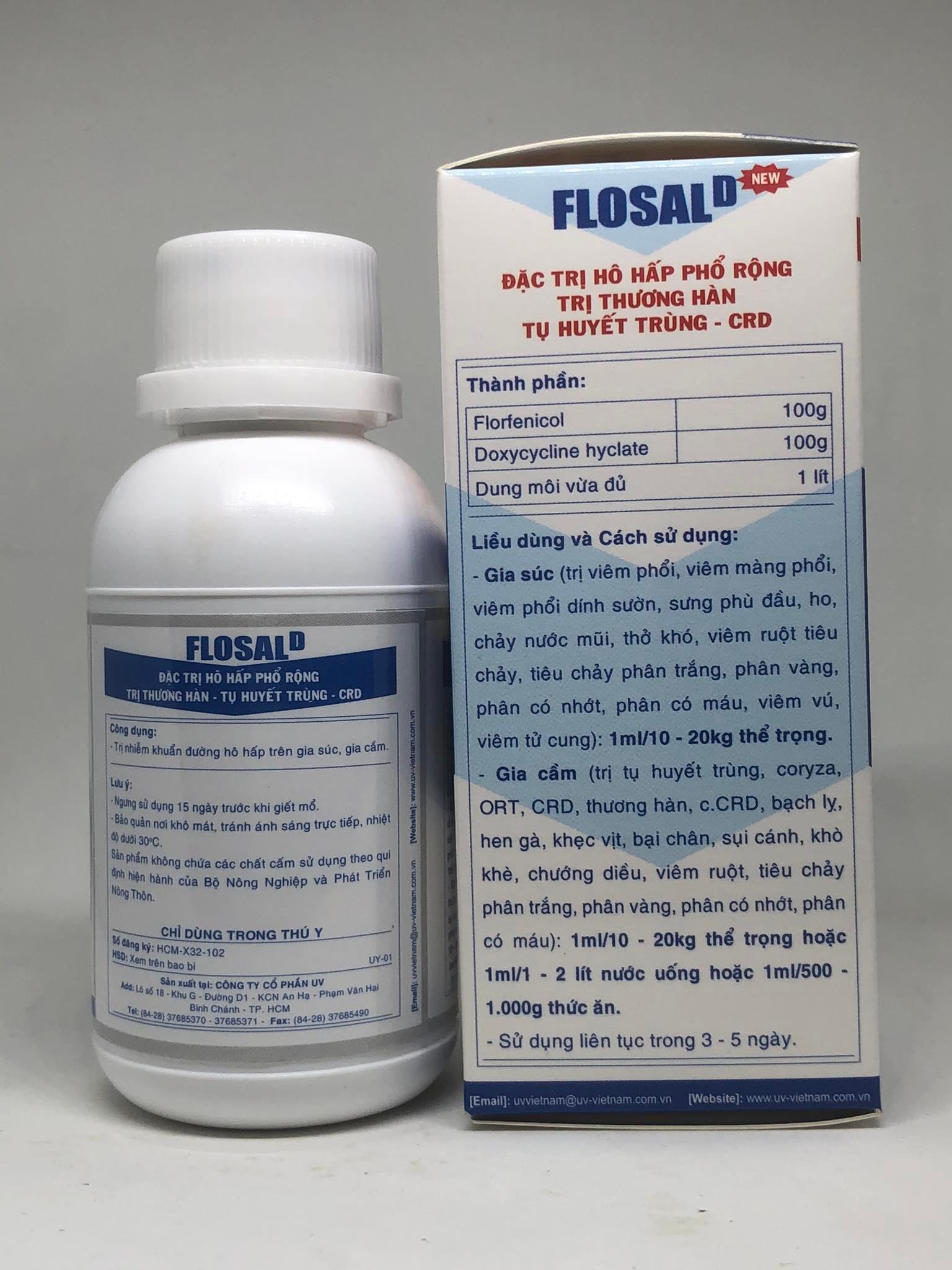 Flosat D Cho GÀ Đá - Chai 100mil và 10mil