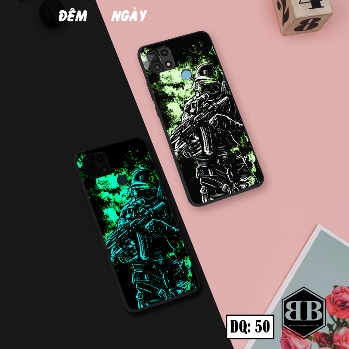 Ốp lưng kính Dạ Quang Oppo A15 / A15S phát sáng trong đêm siêu anh hùng