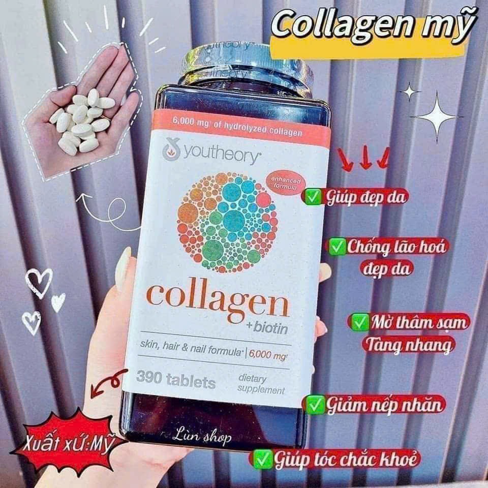 Collagen Youtheory Mỹ 390v