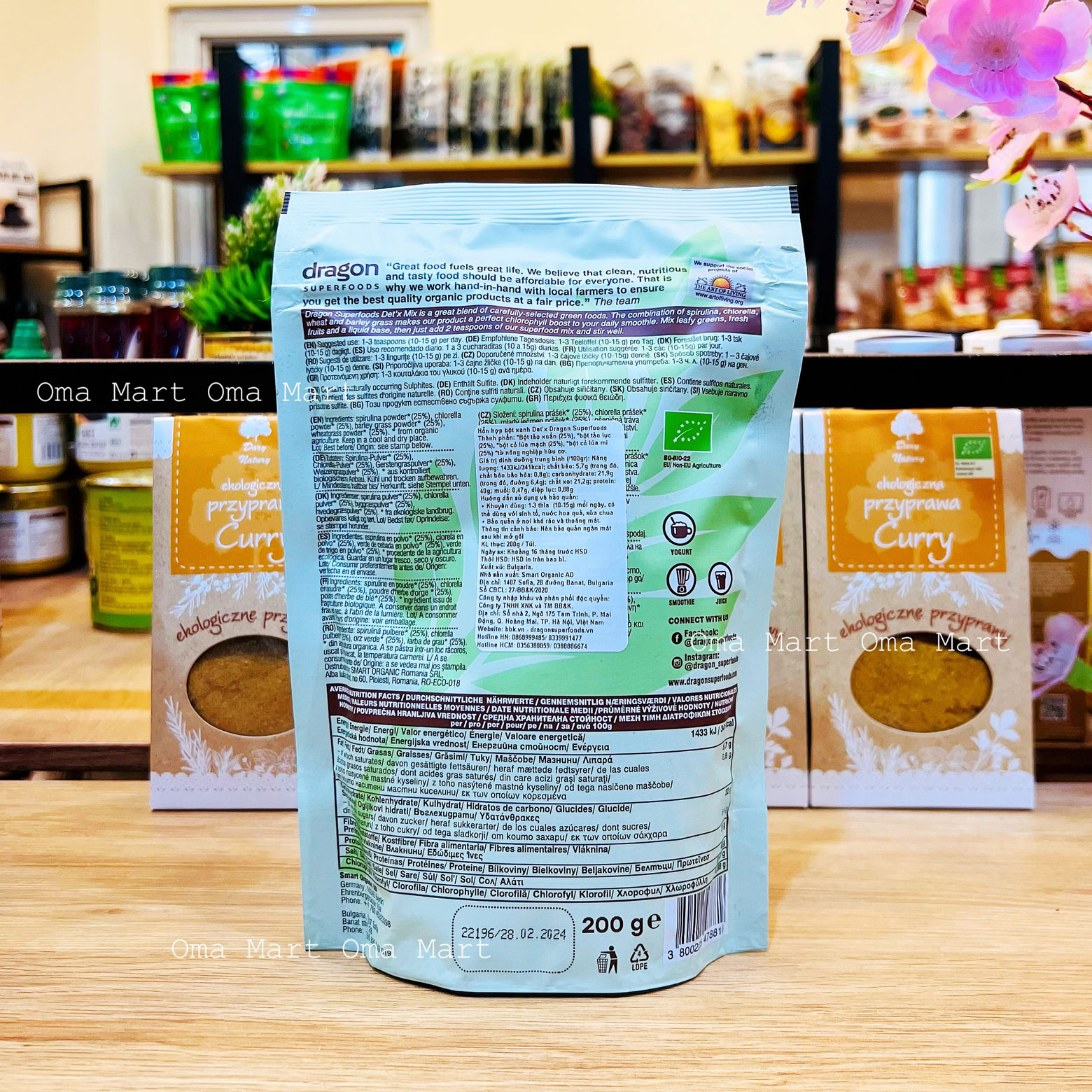 Bột hỗn hợp xanh (Green Det'x Mix) Dragon 200g