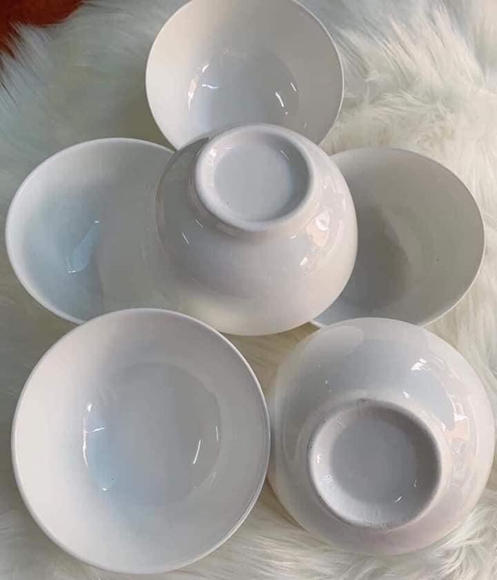 Set 10 chén sứ trắng