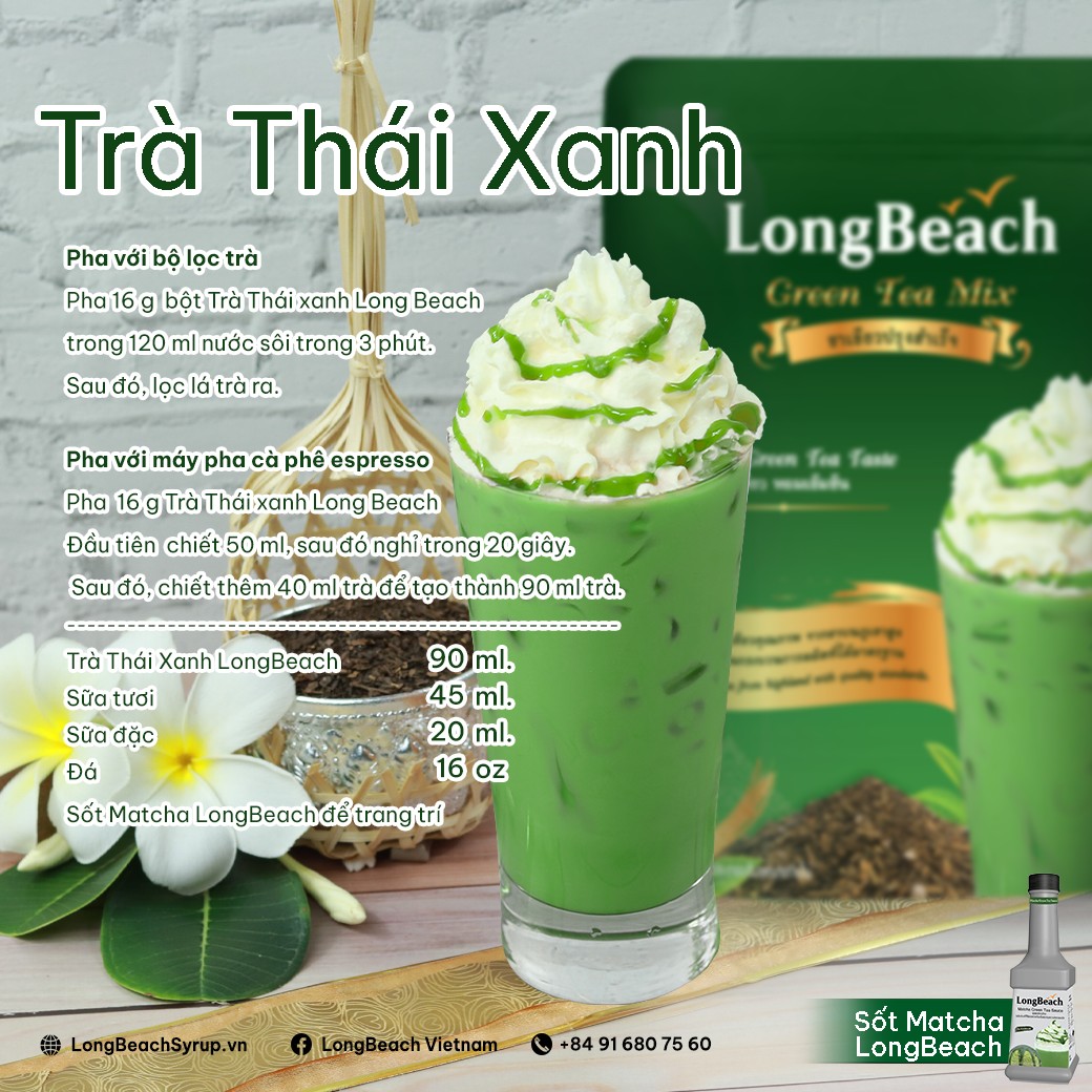 Trà Thái Xanh LongBeach 400g (lục trà Thái)