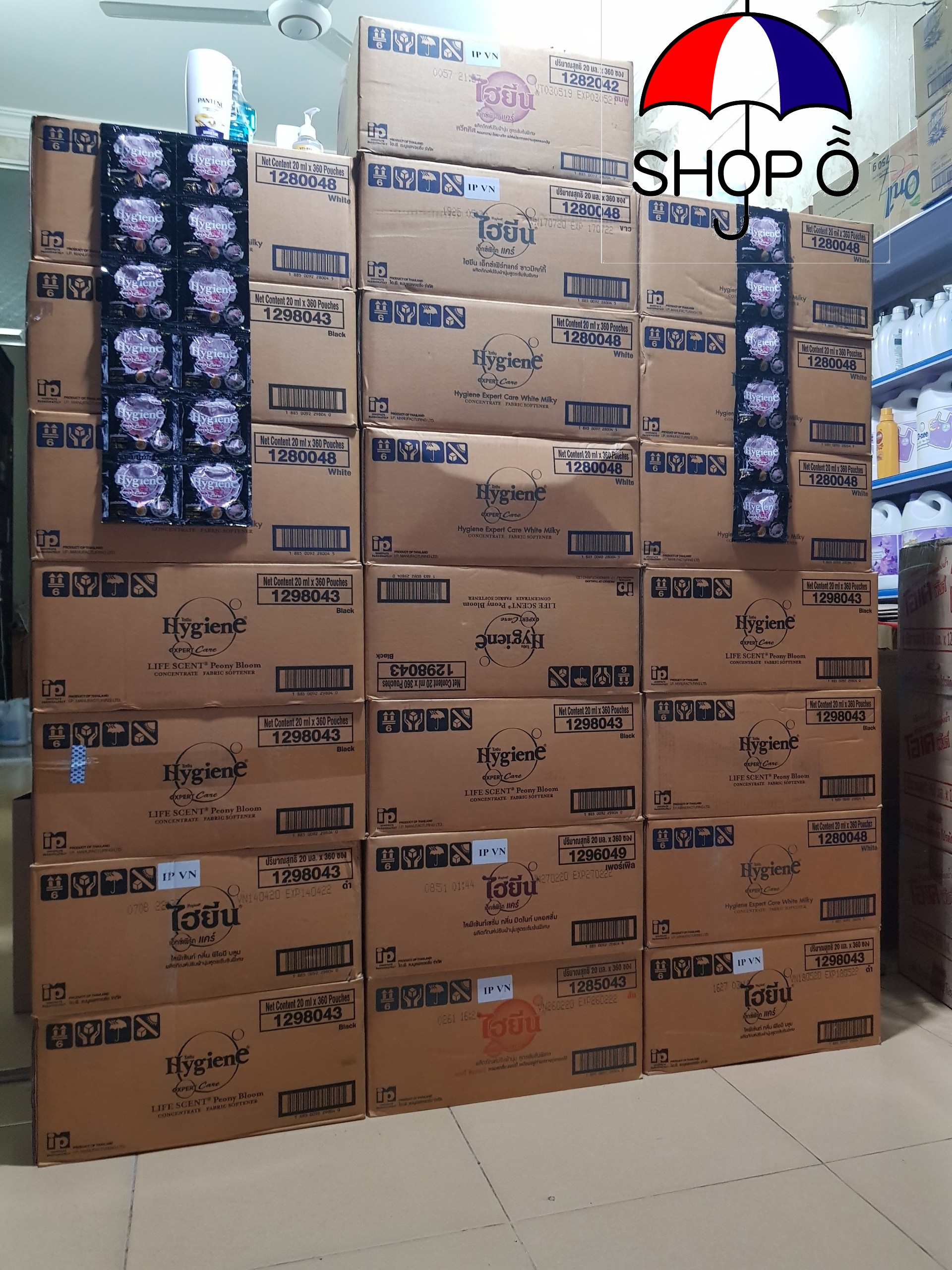 [HCM]Combo 5 dây xả vải đậm đặc Hygiene 20ml Thái (60 gói) - Màu đen