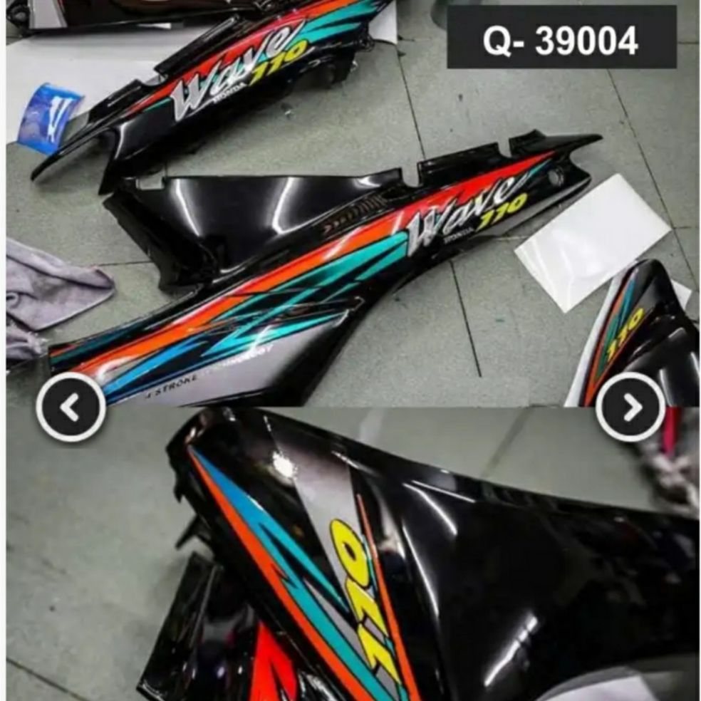 [HCM]Tem xe wave nhỏ  tem rời dán xe màu đen