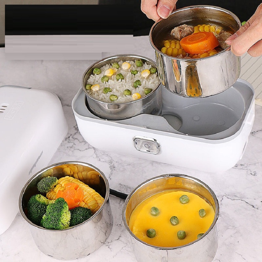 Hộp cơm cắm điện đa năng cao cấp (Màu trắng)