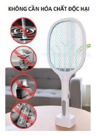 Vợt muỗi thông minh tự động bắt muỗi D2102 (Trắng)