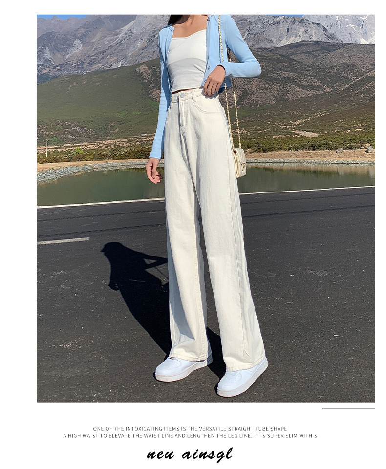 [HCM]QUẦN JEANS NỮ SUÔNG DÀI XANH MINT ỐNG RỘNG BASIC