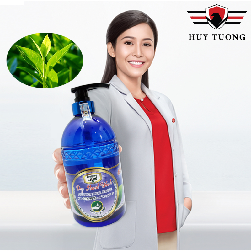 Gel rửa tay khô Sifa Green Care 1000ml tinh dầu tràm diệt khuẩn 99,9% phòng ngừa virus cao cấp - Huy Tưởng