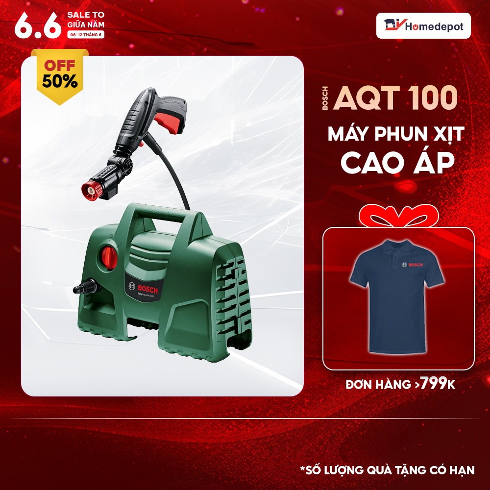 Máy phun xịt rửa áp lực cao Bosch AQT 100
