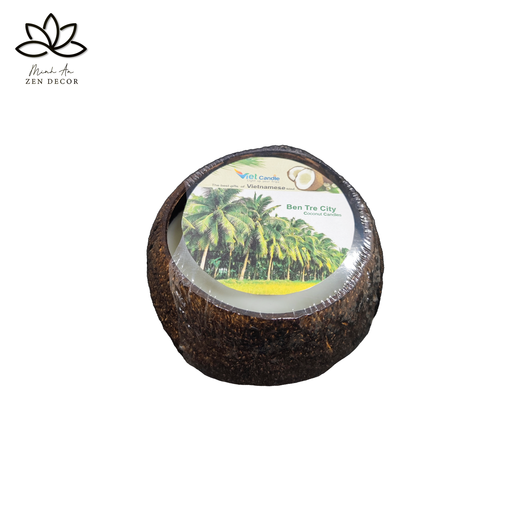 Nến gáo dừa sáp dừa Viet Candle 260gram