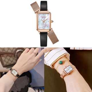 Đồng hồ nữ Julius Hàn Quốc JA-1280A dây da - tặng kèm dây thép (Trắng) thumbnail
