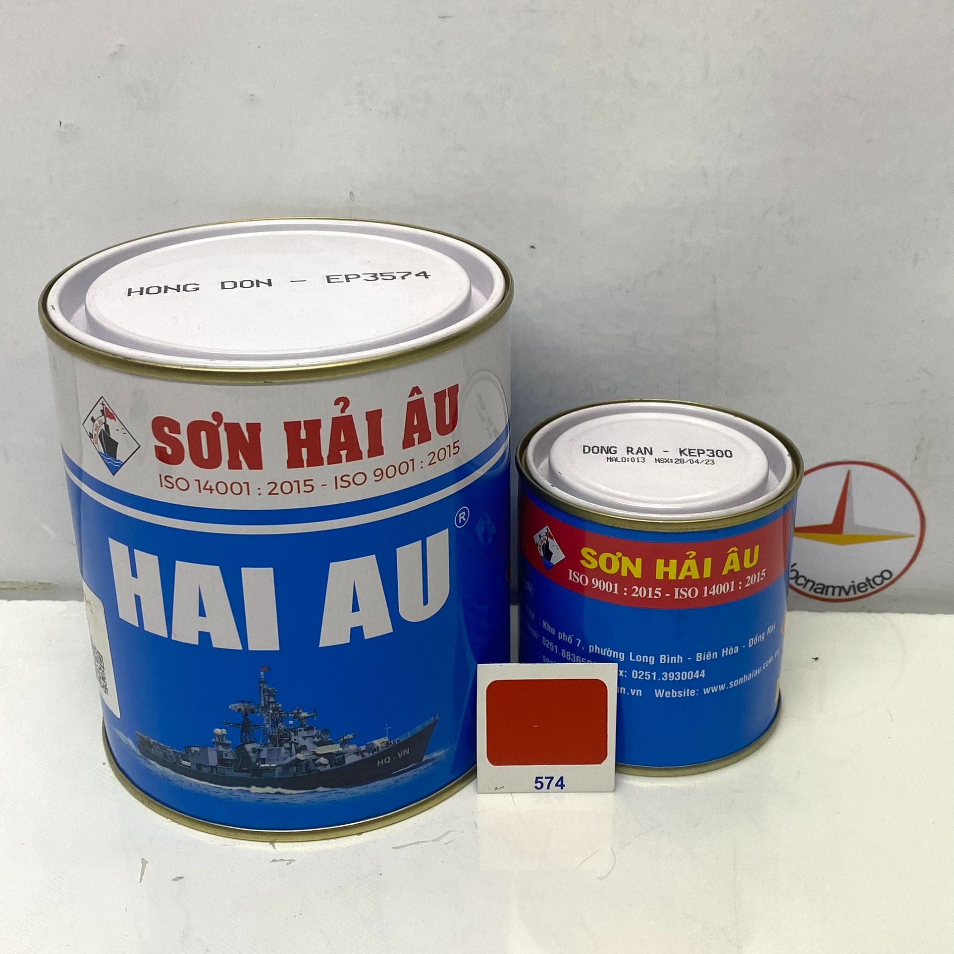 Sơn epoxy hải âu màu cam ep 574 1l/bộ