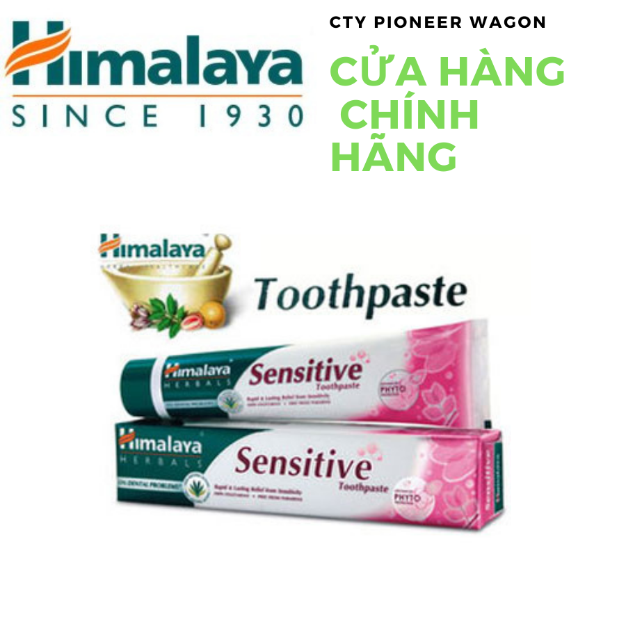 [HSD: 30/11/2023] Ba tuýp kem đánh răng cho răng nhạy cảm - Himalaya Sensitive Toothpaste 100 g