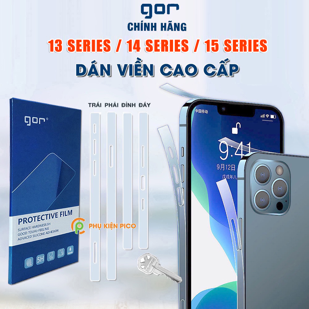 Dán viền Iphone 12 Pro / Iphone 13 Pro Max / Iphone 14 Pro Max /Iphone 15 Pro Max trong suốt PPF tự phục hồi vết xước - Dán dẻo Iphone 12 Pro / 14 Plus
