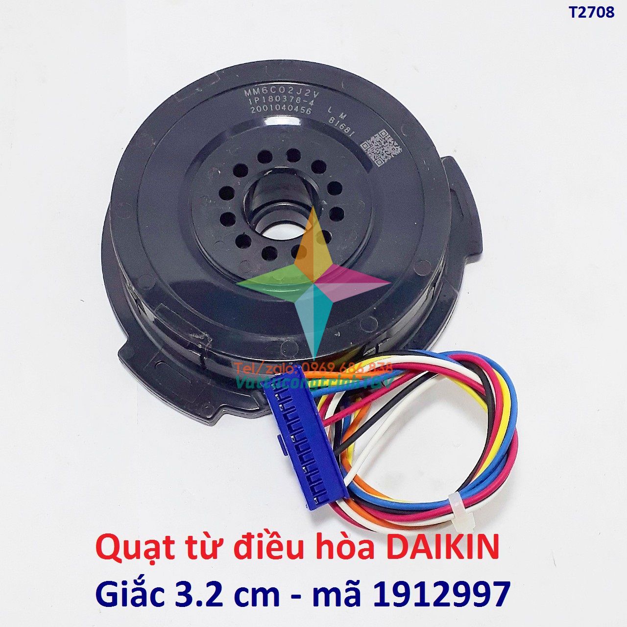 Cuộn dây điện từ motor quạt điều hòa DAIKIN giắc to 3.2 cm