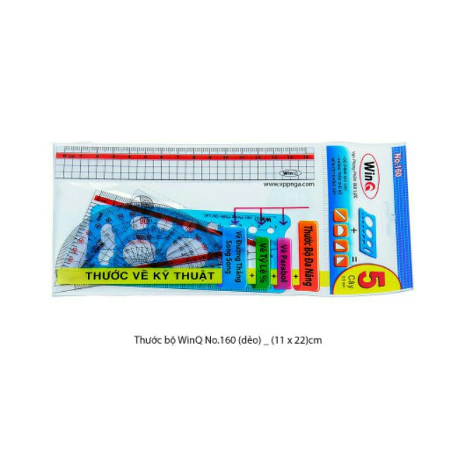 [HCM]Thước bộ gồm 5 cây win QT-160