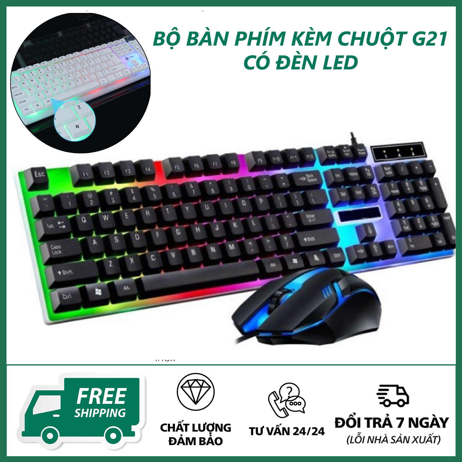 BÁO GIÁ BÀN PHÍM G21 LED ĐA MÀU HN GIẢ CƠ GAME CHUYÊN DỤNG | Shopee Lazada Sendo Tiki mới nhất 76 Combo bàn phím kèm chuột có đèn LED G21 - Bàn phím - Bàn phím cơ - Bàn phím chơi game-Combo bàn phím và chuột giả cơ G21, Bộ bàn phím giả cơ và chuột game dành cho game thủ G21 led đa màu