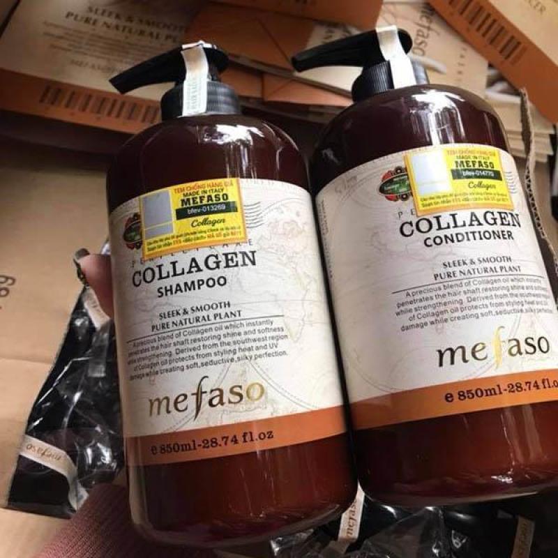 Cặp dầu Gội -Xả Collagen Mefaso ( 2chai x 850ml) siêu mềm mượt giá rẻ