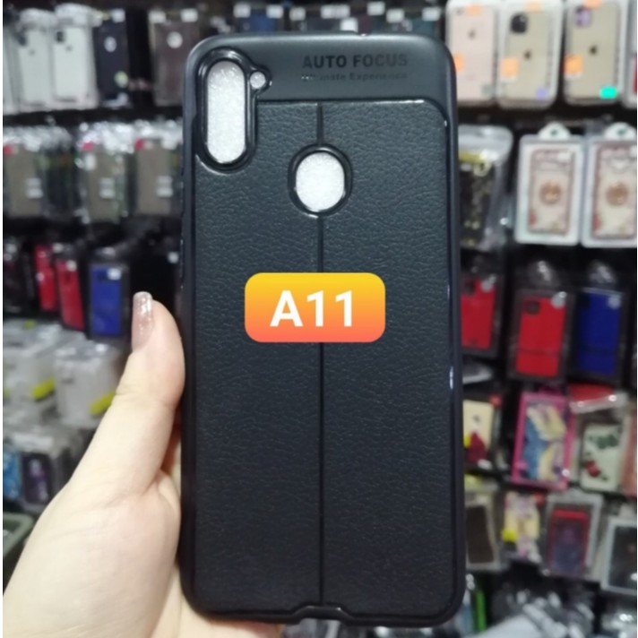 Ốp lưng SamSung Galaxy A11 silicon giả da, chống sốc Auto Focus