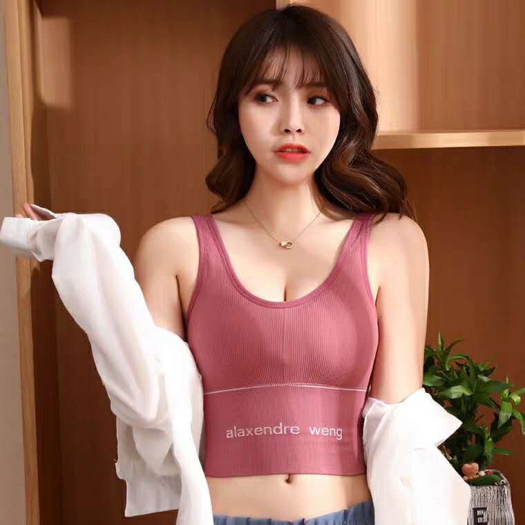 Áo Bra Thể Thao Ba Lỗ Thêu Chữ Đủ Màu Áo Croptop Tập Gym Yoga Hở Lưng Thoáng Khí - OB038